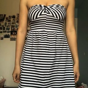 Strapless Striped Dress